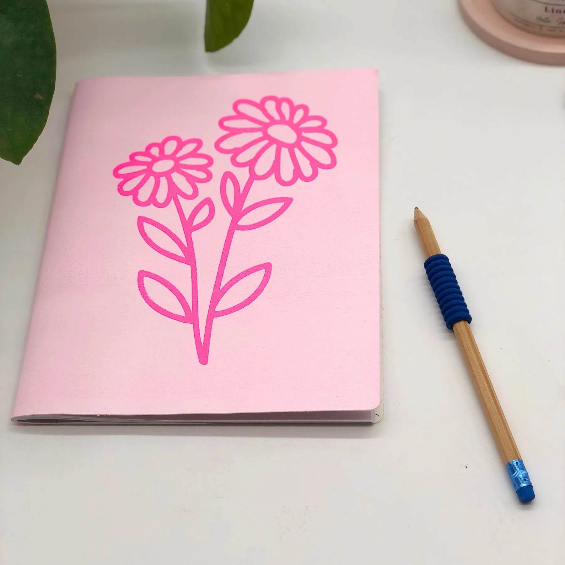 Studio Schrift gelinieerd A5 - Pink Flower blush