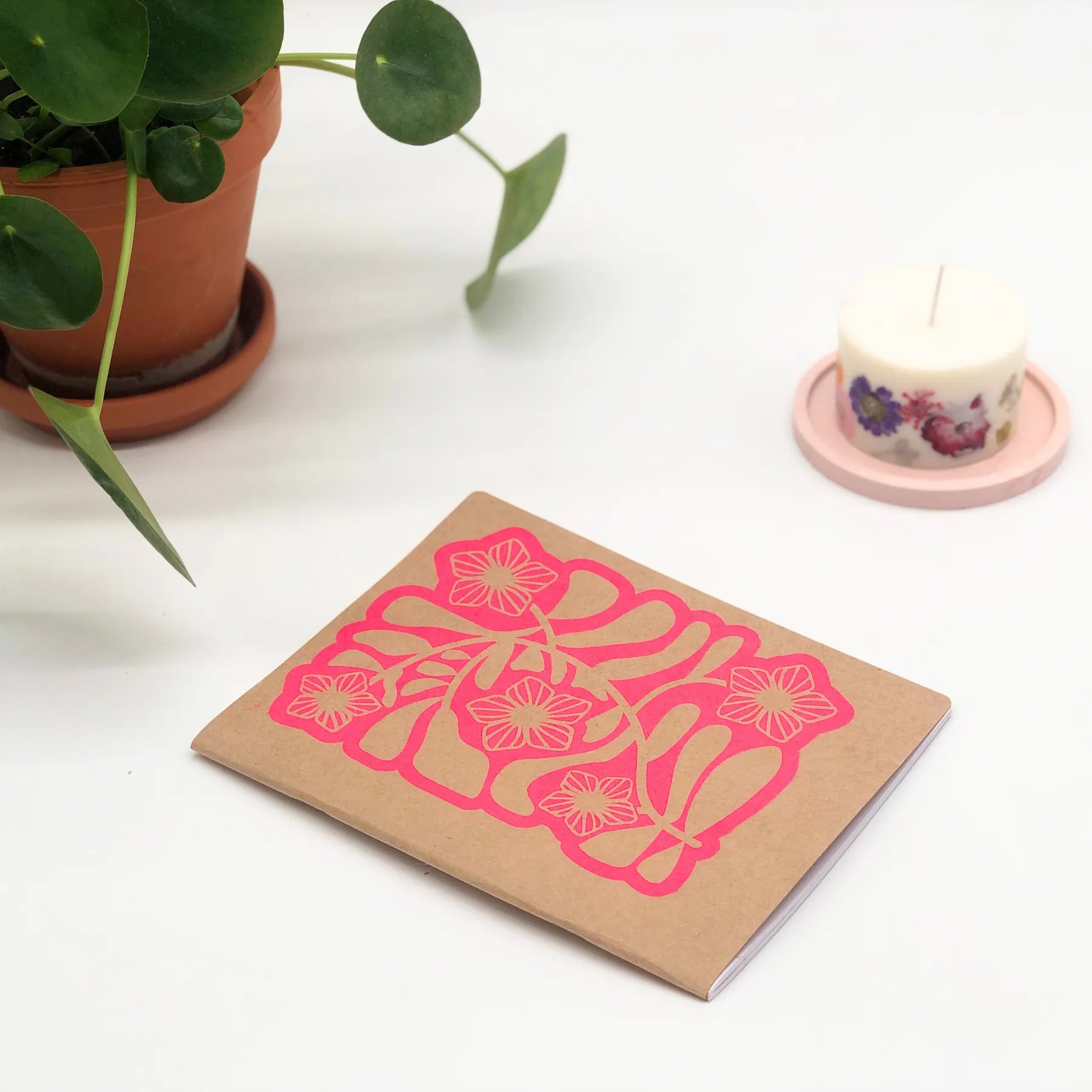 Studio Schrift gelinieerd A5 - Nordic Flowers Pink